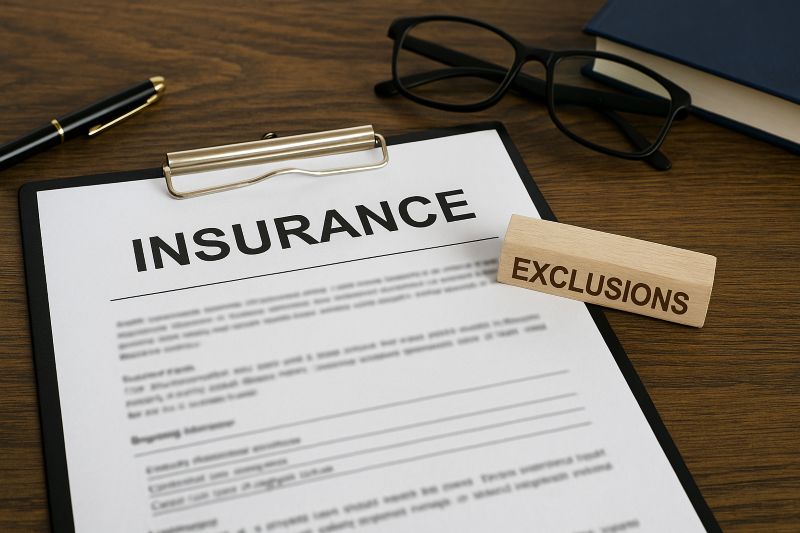 Understanding Insurance Exclusions in Texas Business Policies Texas Insurance Policy with Exclusions on Desk