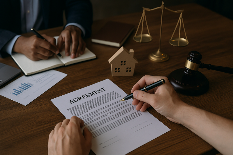 Legal Implications of DIY Business Agreements in Texas Business Agreement with Legal Symbols Highlighting Risks of DIY Deals in Texas