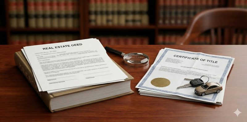 Real Estate Deed Public Record vs Car Title