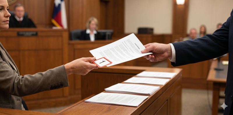 Courtroom Procedure for Documentary Evidence Admission